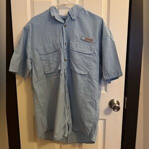 Men's Light Blue Casual Button Down Shirt